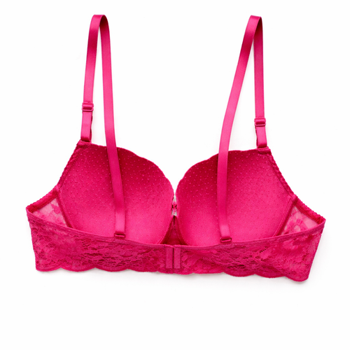 Fuchsia Lace Underwire Bra