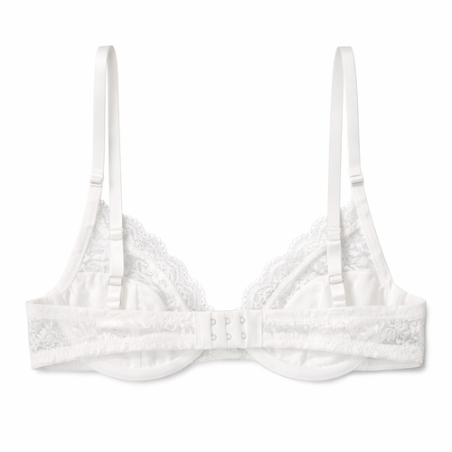 Elegant White Lace Push-Up Bra