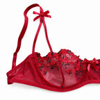 Red Embroidered Lace Bra & Panty Set