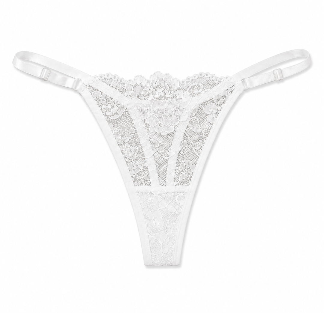 Elegant Lace Underwire Lingerie Set – White