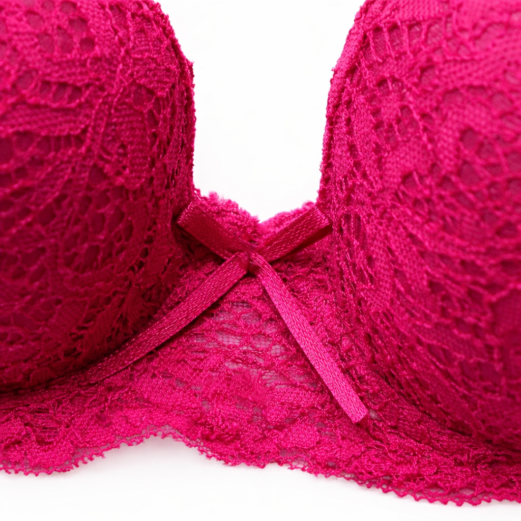 Fuchsia Lace Underwire Bra