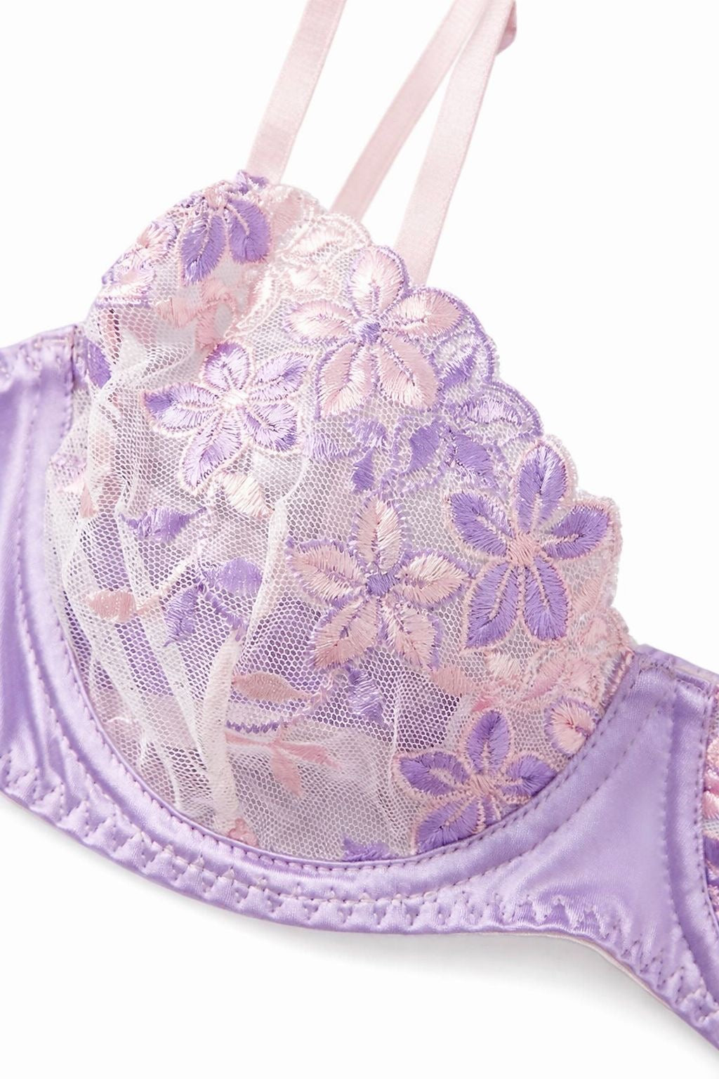 Pastel Bloom Lace Lingerie Set