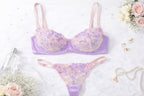 Pastel Bloom Lace Lingerie Set