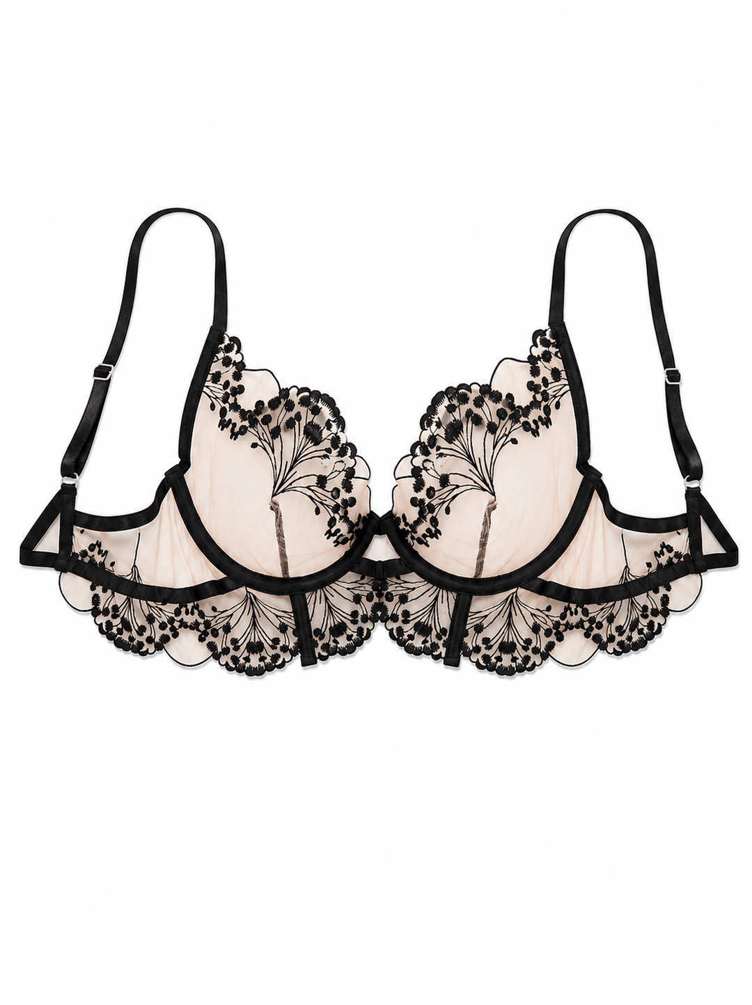 Noir Fleur Lace Balconette Lingerie Set