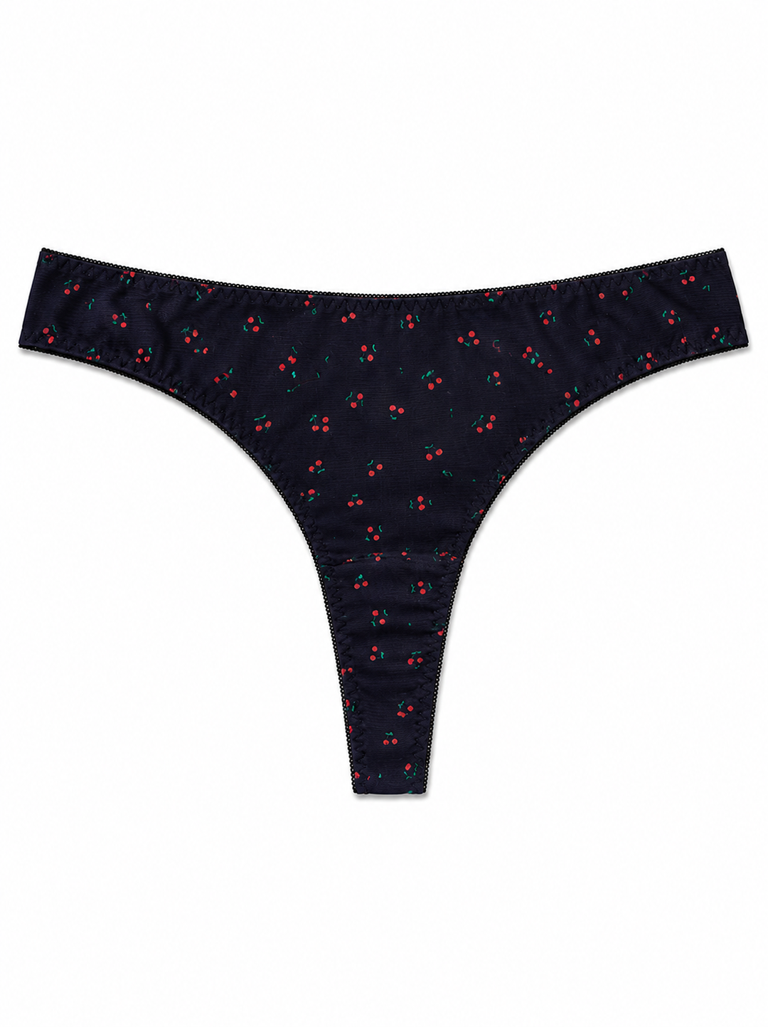 Midnight Cherry Bow Lingerie Set