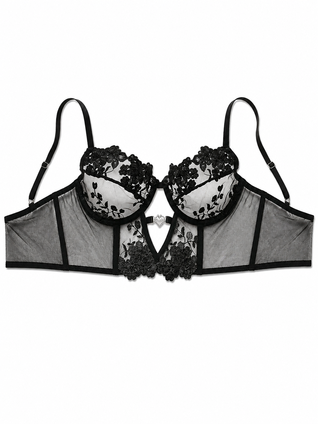 Noir Rose Lace Lingerie Set