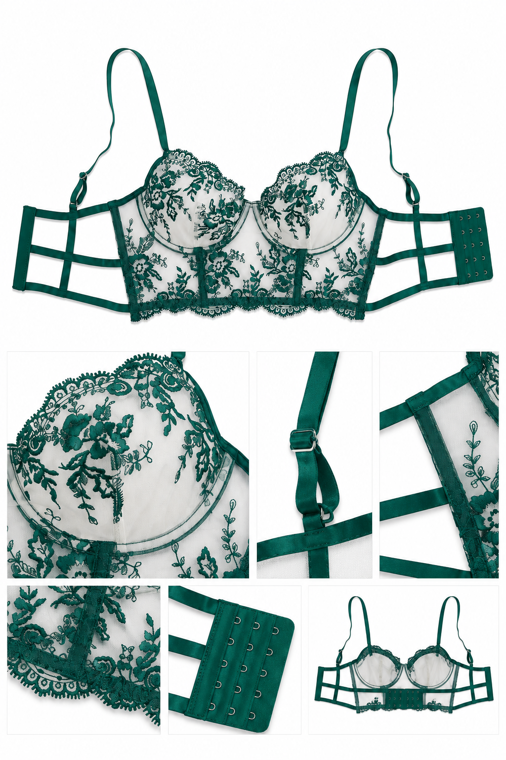 Emerald Garden Lace Bustier