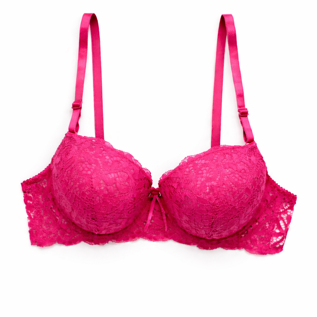 Fuchsia Lace Underwire Bra